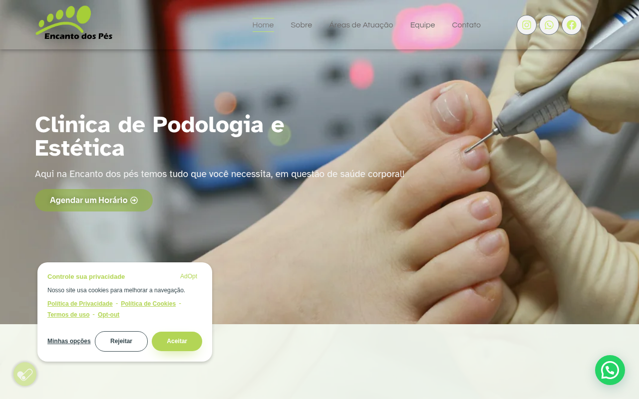 Site Encanto dos Pés - Podologia e Estética